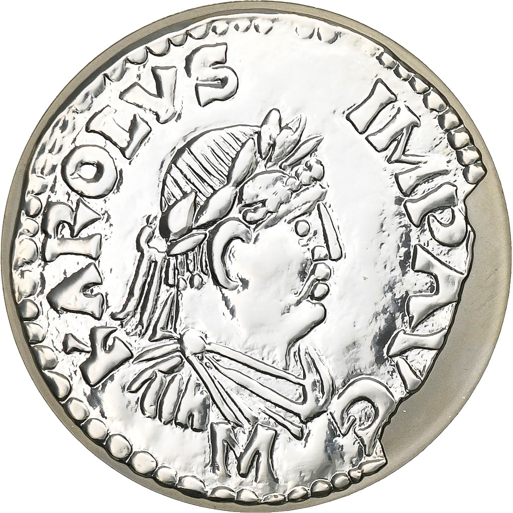 France, 10 Francs, Pièce d'Histoire Charlemagne, 2000, Paris, Silver, MS(63)