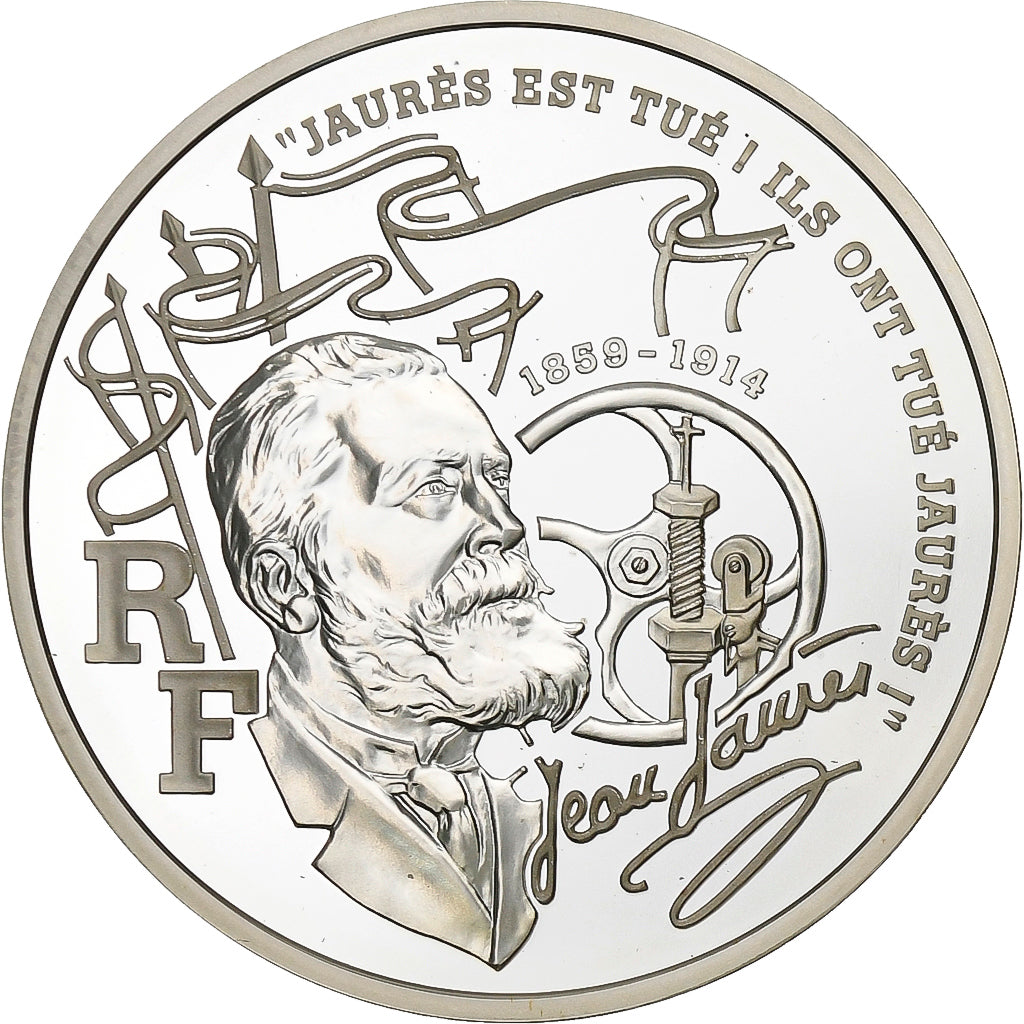France, 100 Francs, Jean Jaurès, 1999, Paris, Argent, SPL, KM:1296