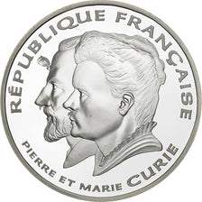 France, 100 Francs, Pierre et Marie Curie, 1997, Paris, Silver, MS(63), KM:1198