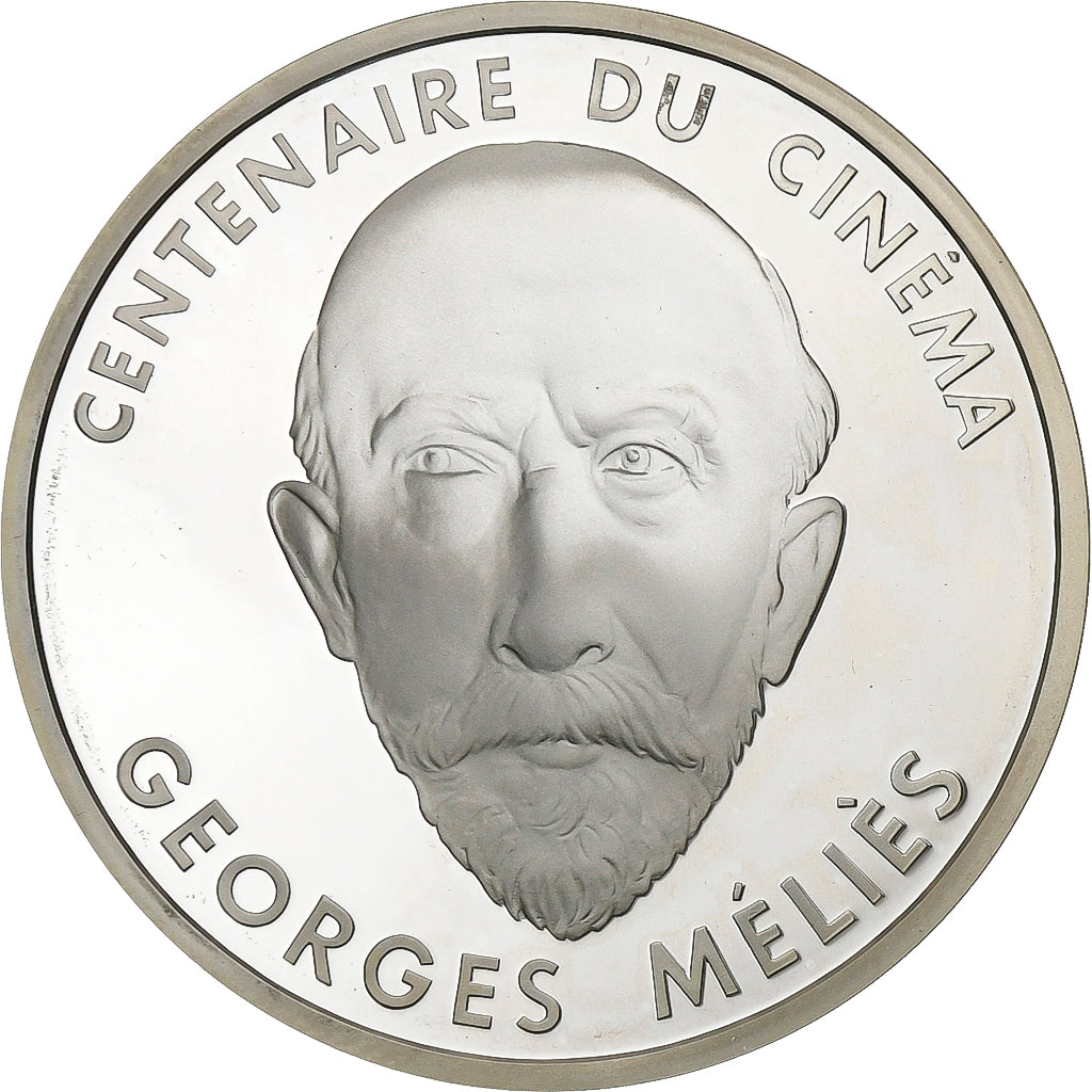 France, 100 Francs, Georges Méliès, 1995, Paris, Silver, MS(63), KM:1942