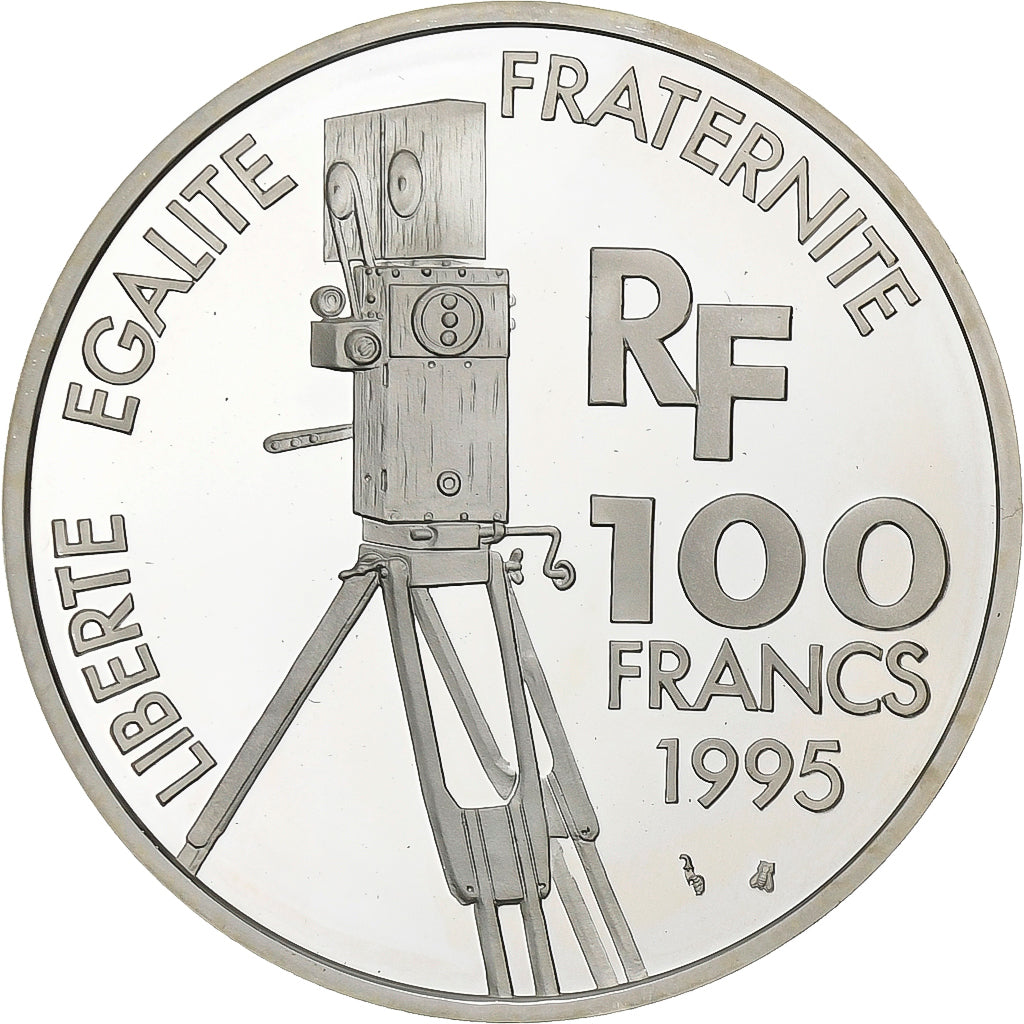 France, 100 Francs, Georges Méliès, 1995, Paris, Silver, MS(63), KM:1942