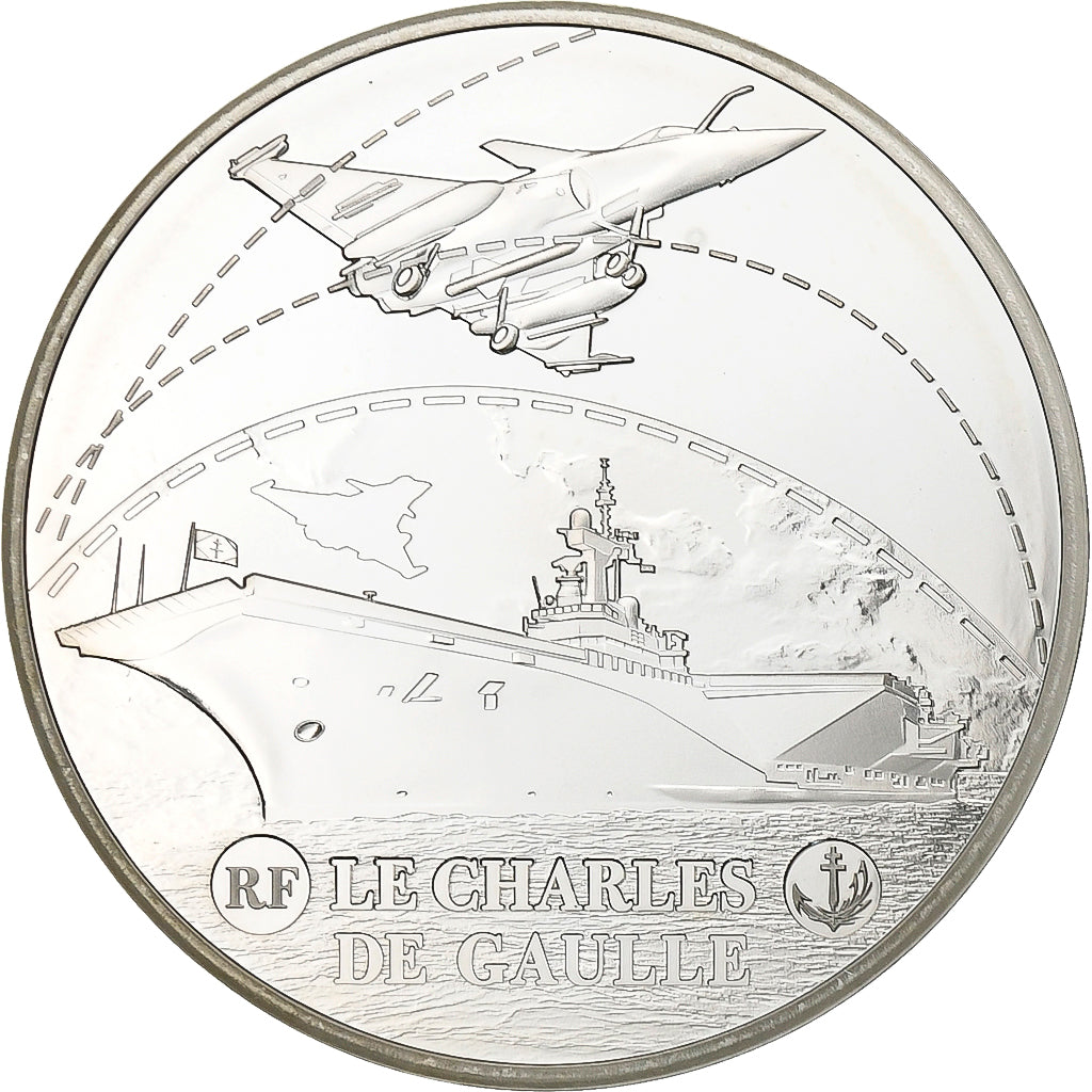 France, 10 Euro, Le Charles De Gaulle, 2016, Paris, Silver, MS(63)