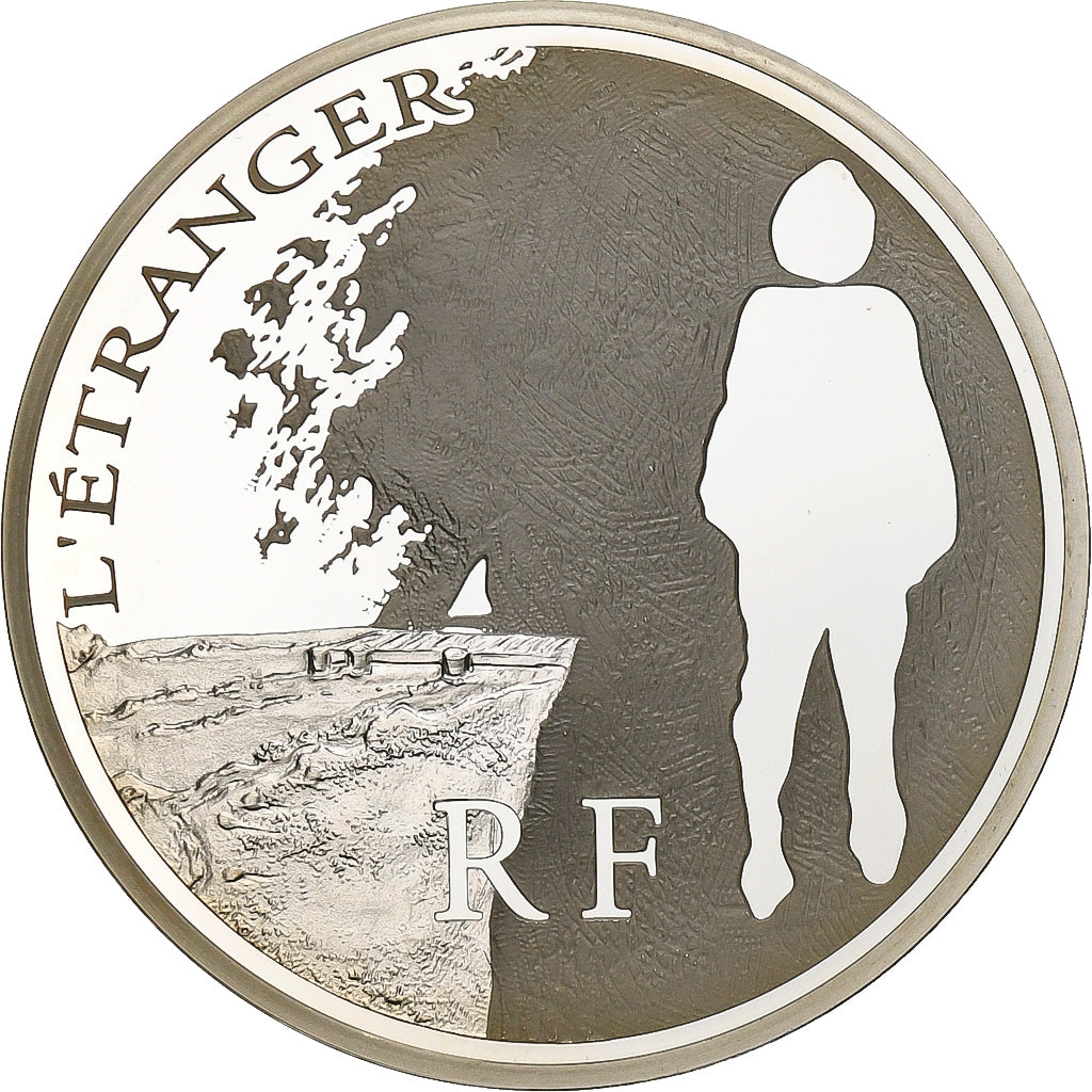 France, 10 Euro, L'Etranger, Albert Camus, 2011, Paris, Silver, MS(63)
