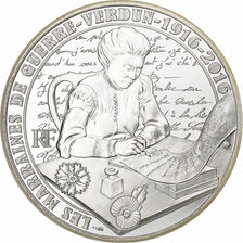 France, 10 Euro, Les Marraines de Guerre, Verdun, 2016, Paris, Silver, MS(63)