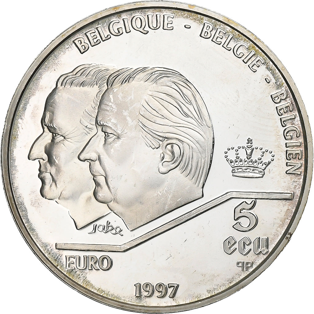 Belgia, Albert II, 5 Ecu, 400ème Anniversaire - Traité de Rome, 1997