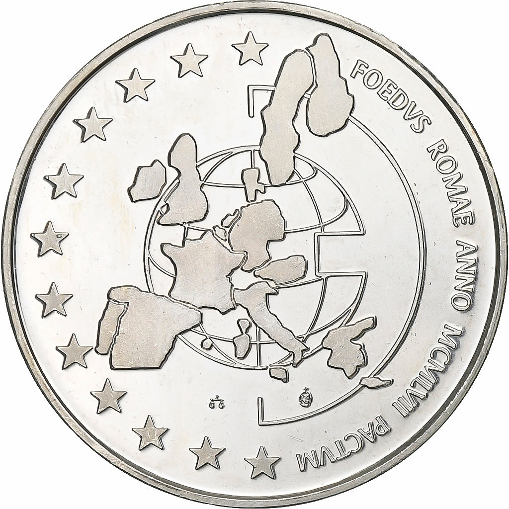 Belgia, Albert II, 5 Ecu, 400ème Anniversaire - Traité de Rome, 1997