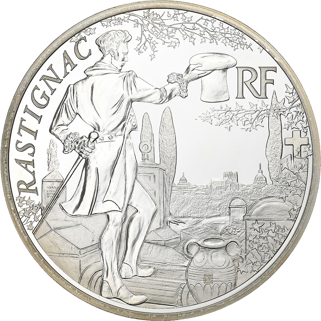 France, 10 Euro, Balzac, Proof, 2014, Paris, Silver, MS(63), KM:2186