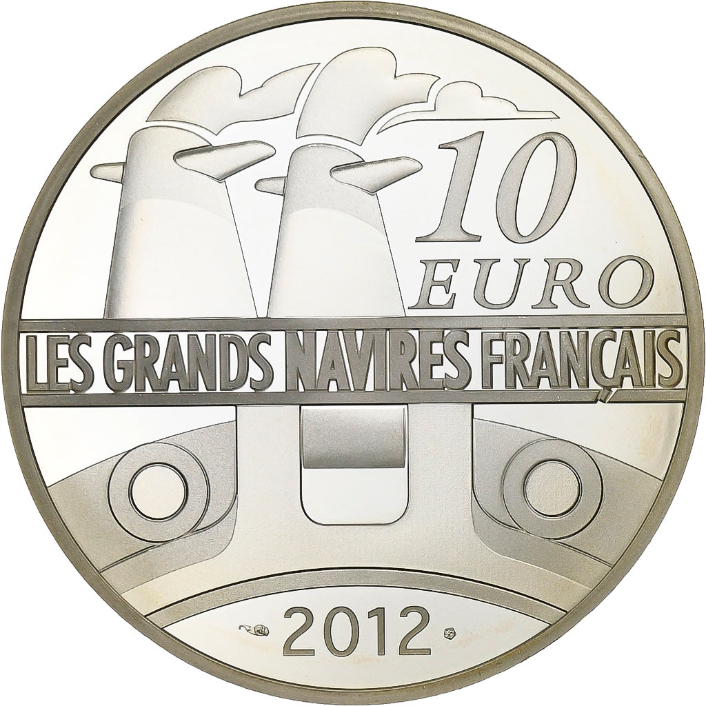 France, 20 Euro, Le France, 2012, Paris, Silver, MS(63), KM:2070