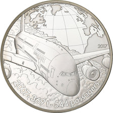 France, 10 Euro, L'Aviation et L'Histoire A 380, BE, 2017, Paris, Argent, SPL