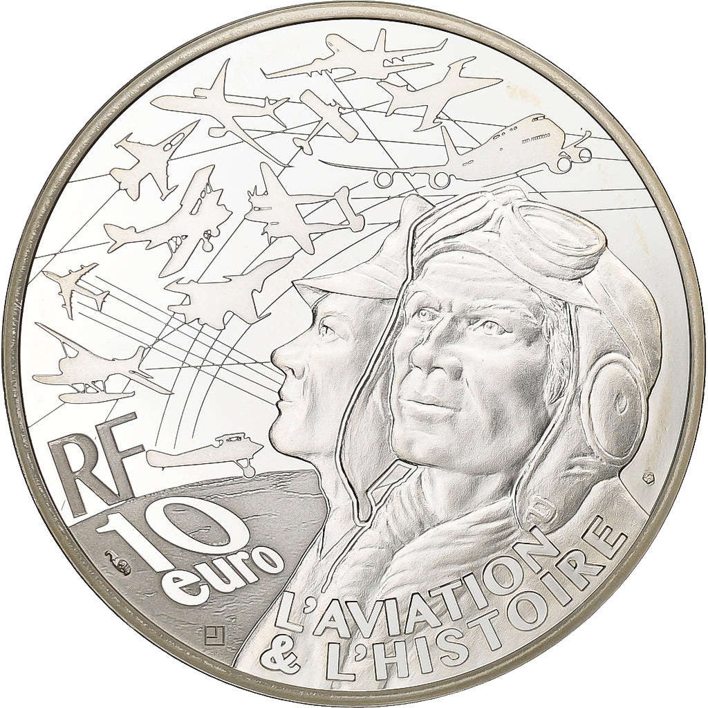 France, 10 Euro, L'Aviation et L'Histoire A 380, BE, 2017, Paris, Argent, SPL
