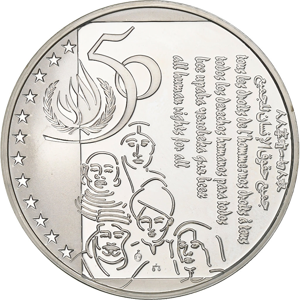 Bélgica, Albert II, 5 Ecu, 1998, Brussels, Plata, SC, KM:221