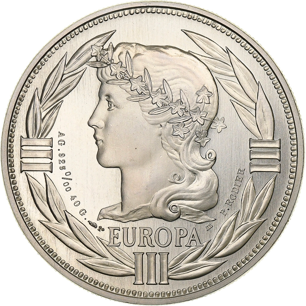 France, Ecu, 1987, Silver, Europa, MS(63)