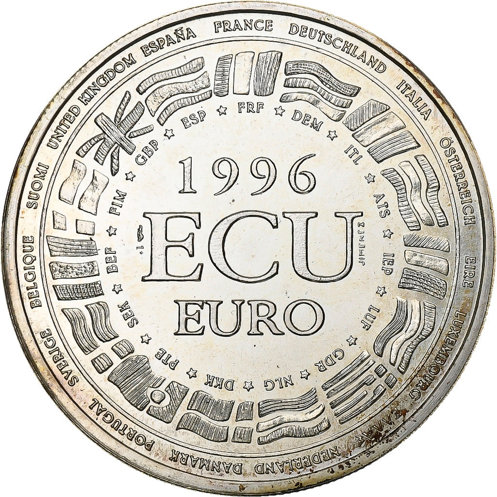 Francia, Ecu, 1996, Argento, Europa, SPL