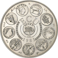 France, Ecu, 1981, Silver, Europa, MS(63)