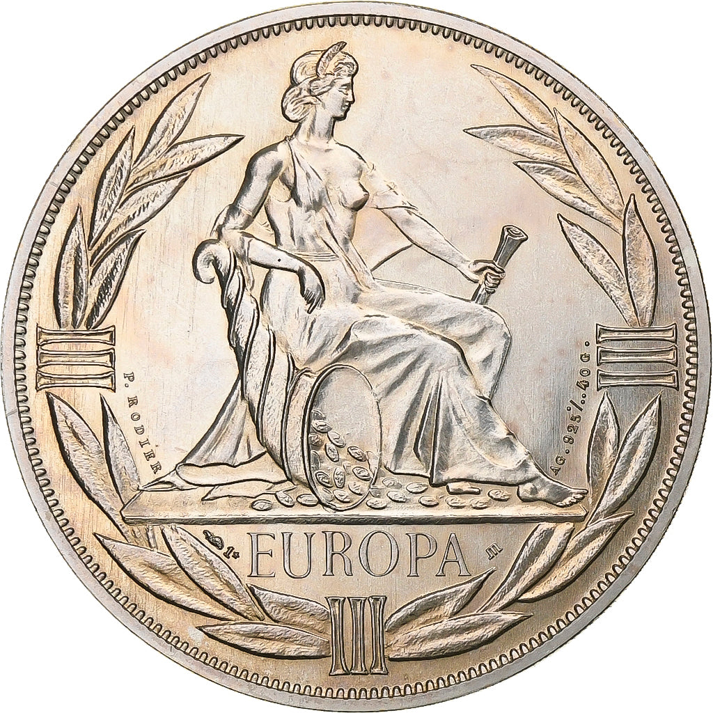 France, Ecu, 1983, Silver, Europa, MS(63)