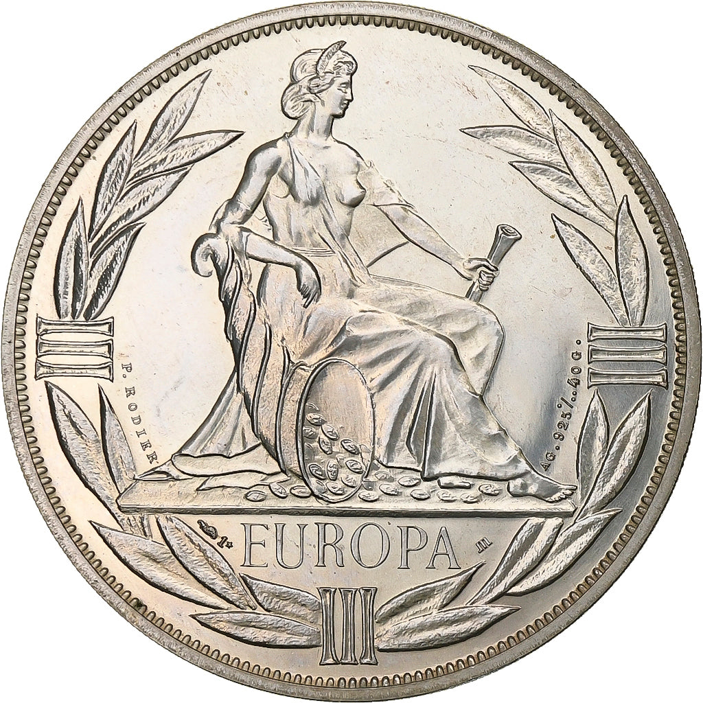 France, Ecu, 1980, Silver, Europa, MS(63)