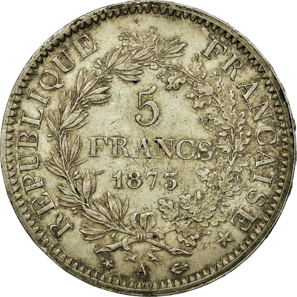 Coin, France, Hercule, 5 Francs, 1873, Paris, AU(55-58), Silver, KM:820.1