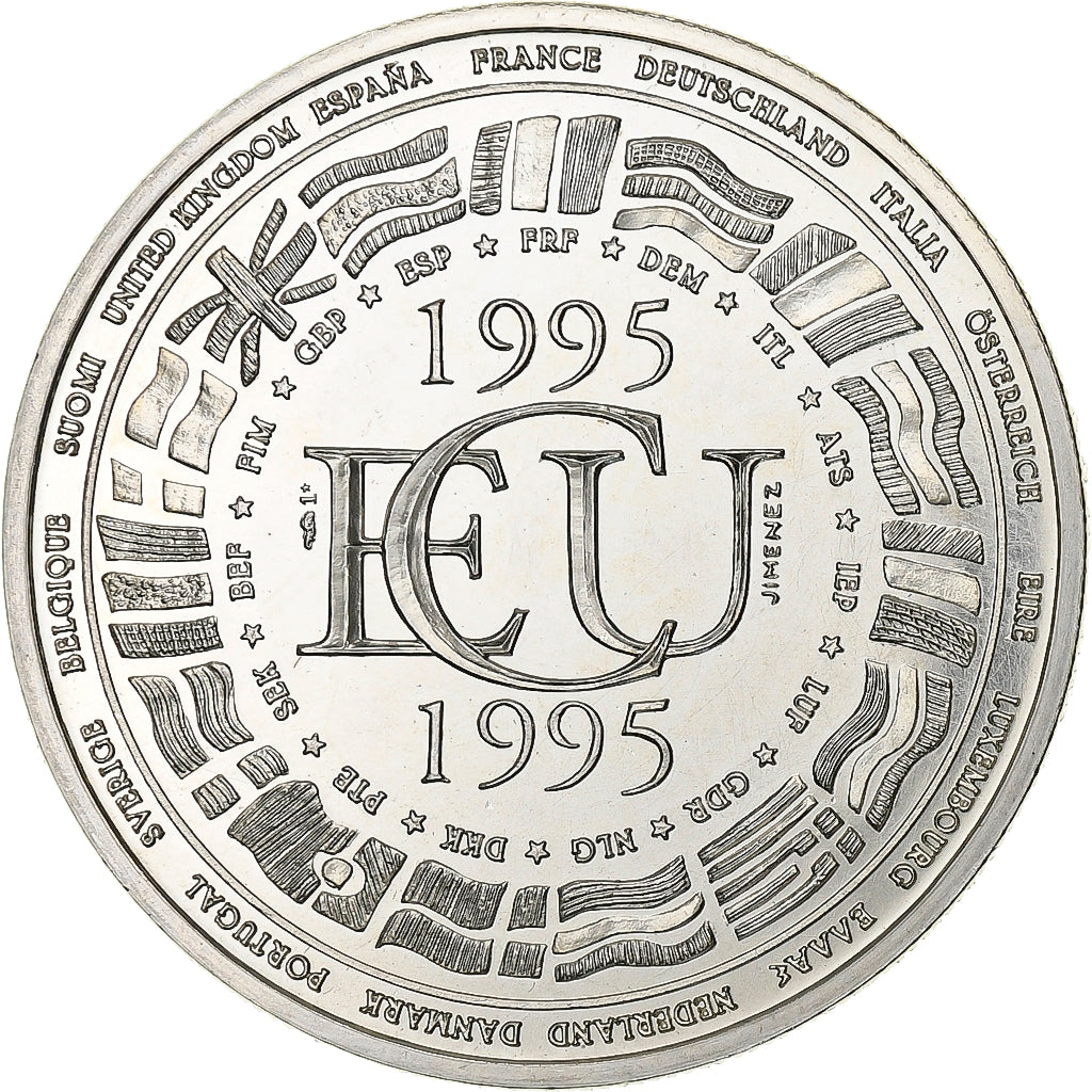 Francia, Ecu, 1995, Argento, Europa, SPL