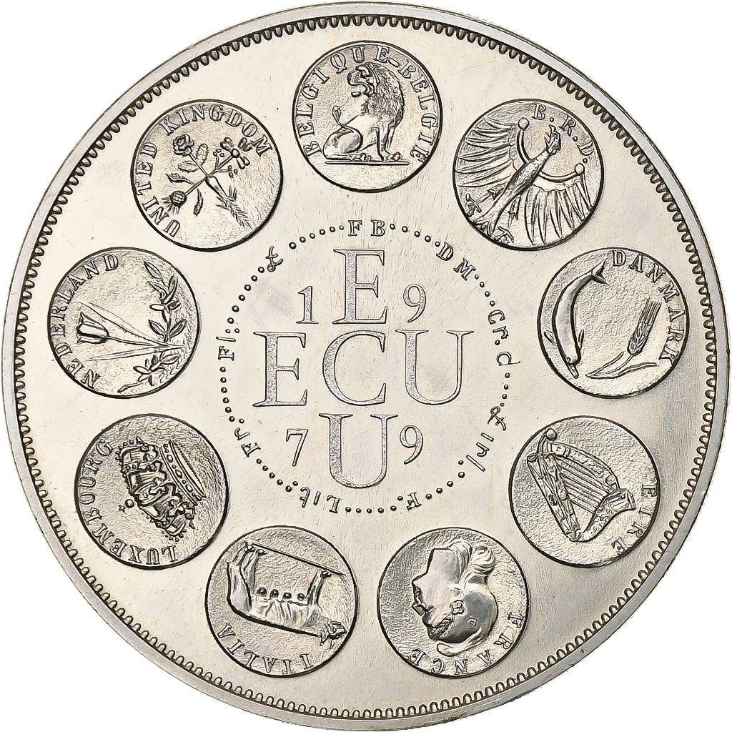 France, Ecu, 1979, Silver, Europa, MS(63)