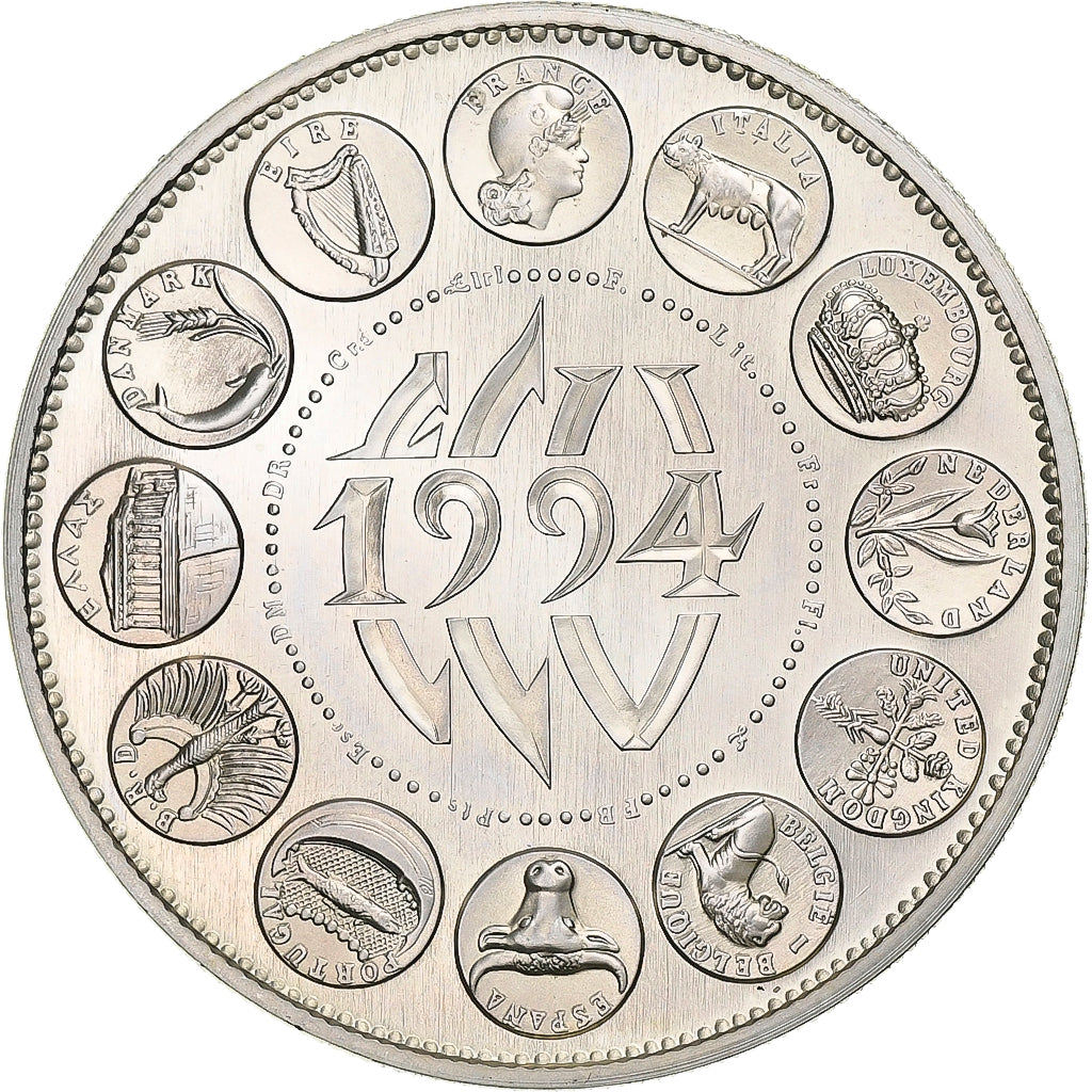 France, Ecu, 1994, Silver, Europa, MS(63)