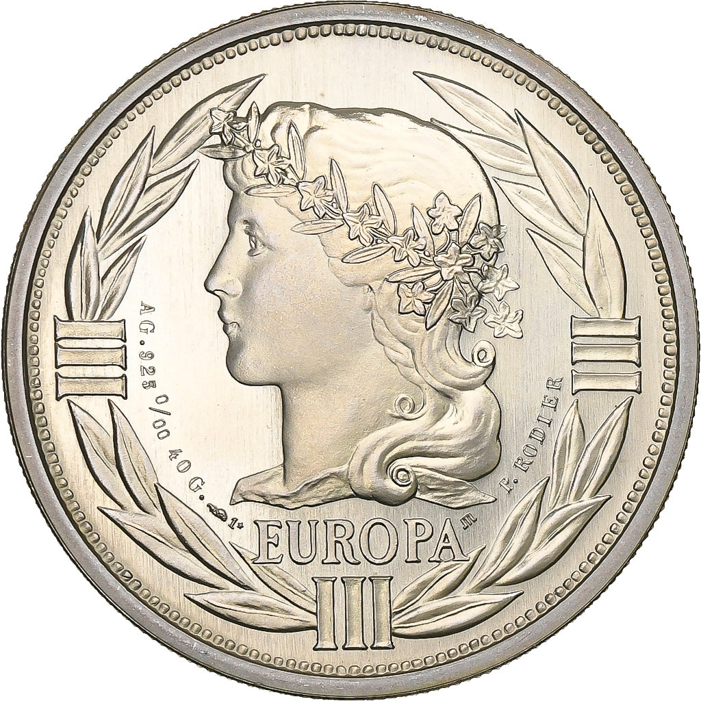 Francia, Ecu, 1991, Argento, Europa, SPL