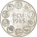 France, Ecu, 1985, Silver, Europa, MS(63)