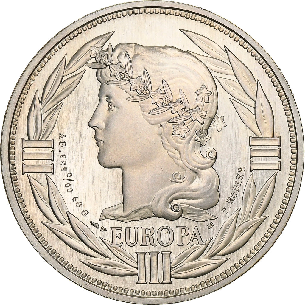 France, Ecu, 1985, Silver, Europa, MS(63)