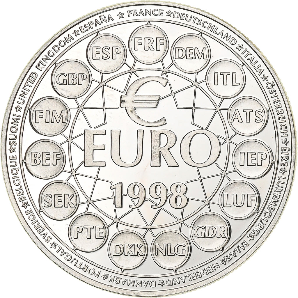France, Euro, 1998, Silver, Europa, MS(63)