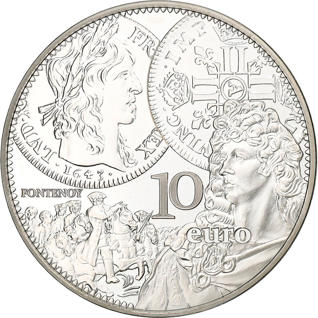 France, 10 Euro, Fontenoy, Proof, 2017, Paris, Silver, MS(63)