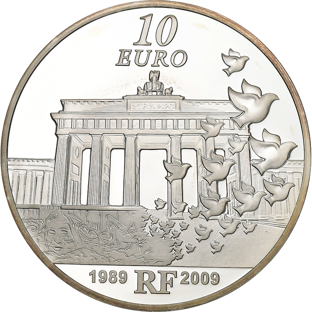 France, 10 Euro, Europa, 2009, Paris, Silver, MS(63), KM:1591