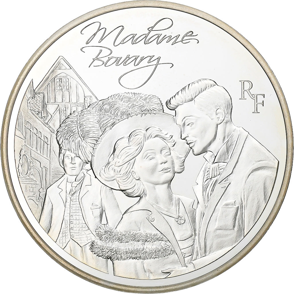 França, 10 Euro, Madame Bovary, Proof, 2013, Paris, Prata, MS(63)