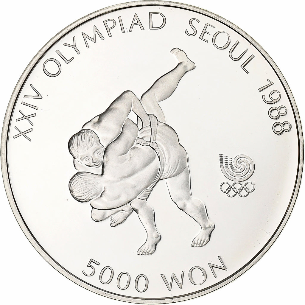 South Korea, 5000 Won, XXIV OLYMPIAD SEOUL 1988, 1988, Seoul, Silber, UNZ, KM:70