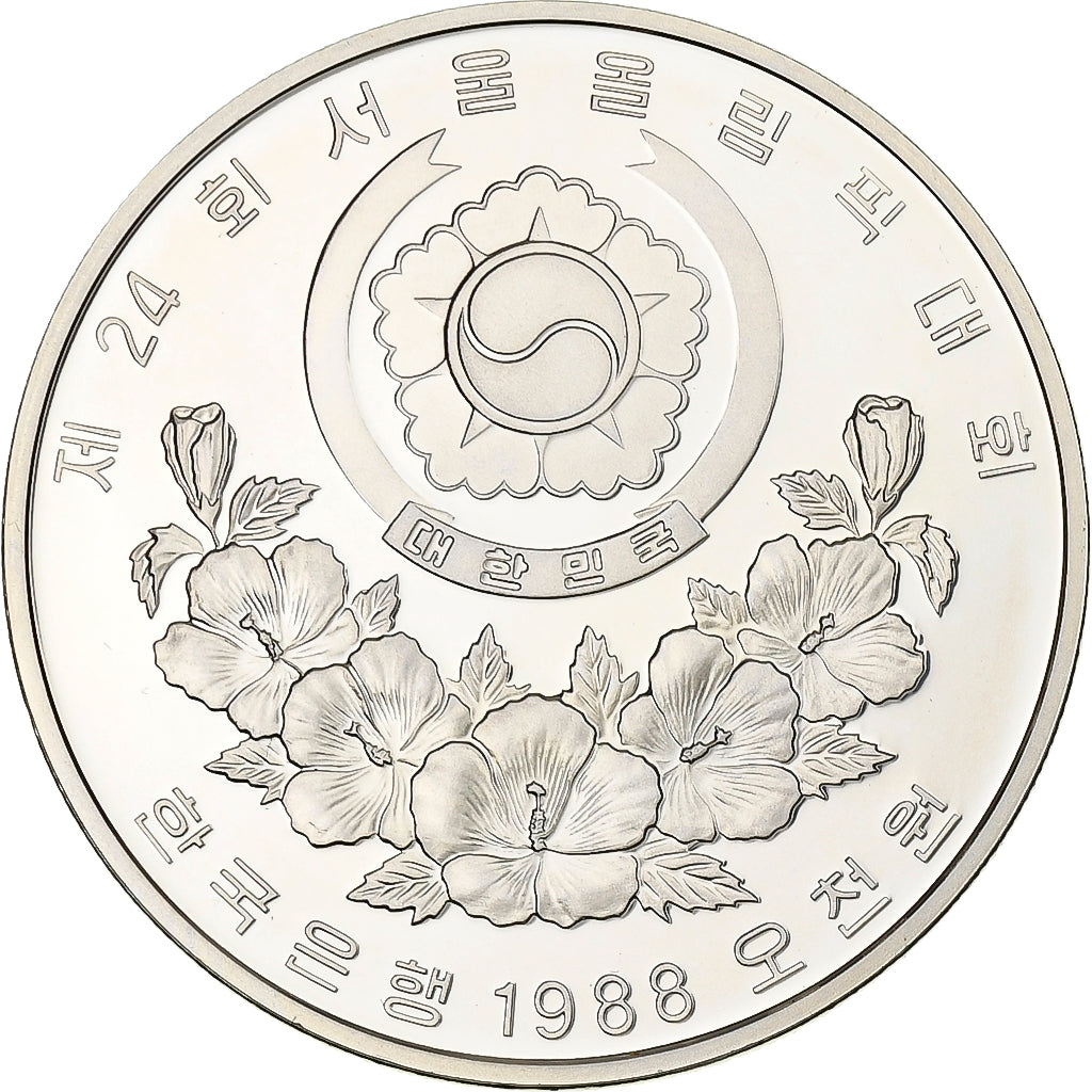 South Korea, 5000 Won, XXIV OLYMPIAD SEOUL 1988, 1988, Seoul, Silber, UNZ, KM:70