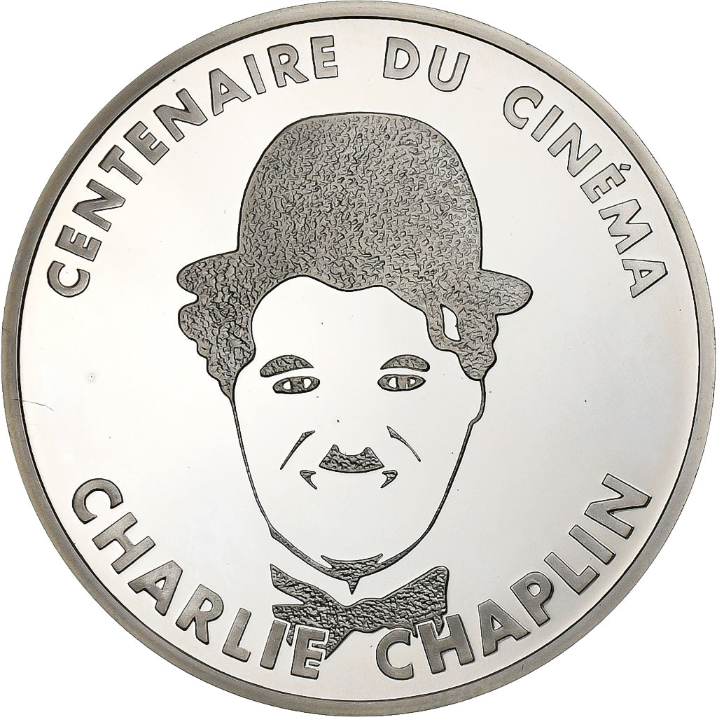 Frankreich, 100 Francs, Charlie Chaplin, 1995, Paris, Silber, UNZ, KM:1076