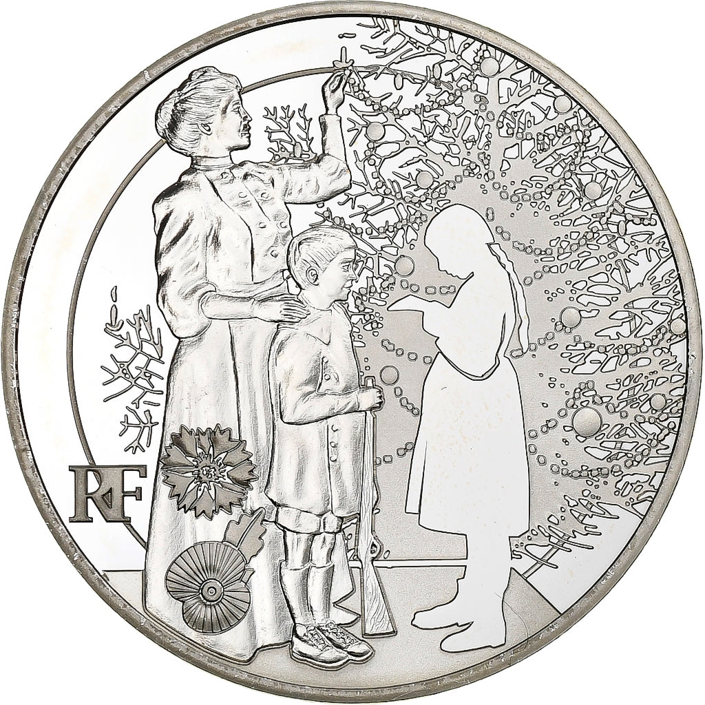 Frankreich, 10 Euro, Les Fraternisés, PP, 2015, Paris, Silber, UNZ