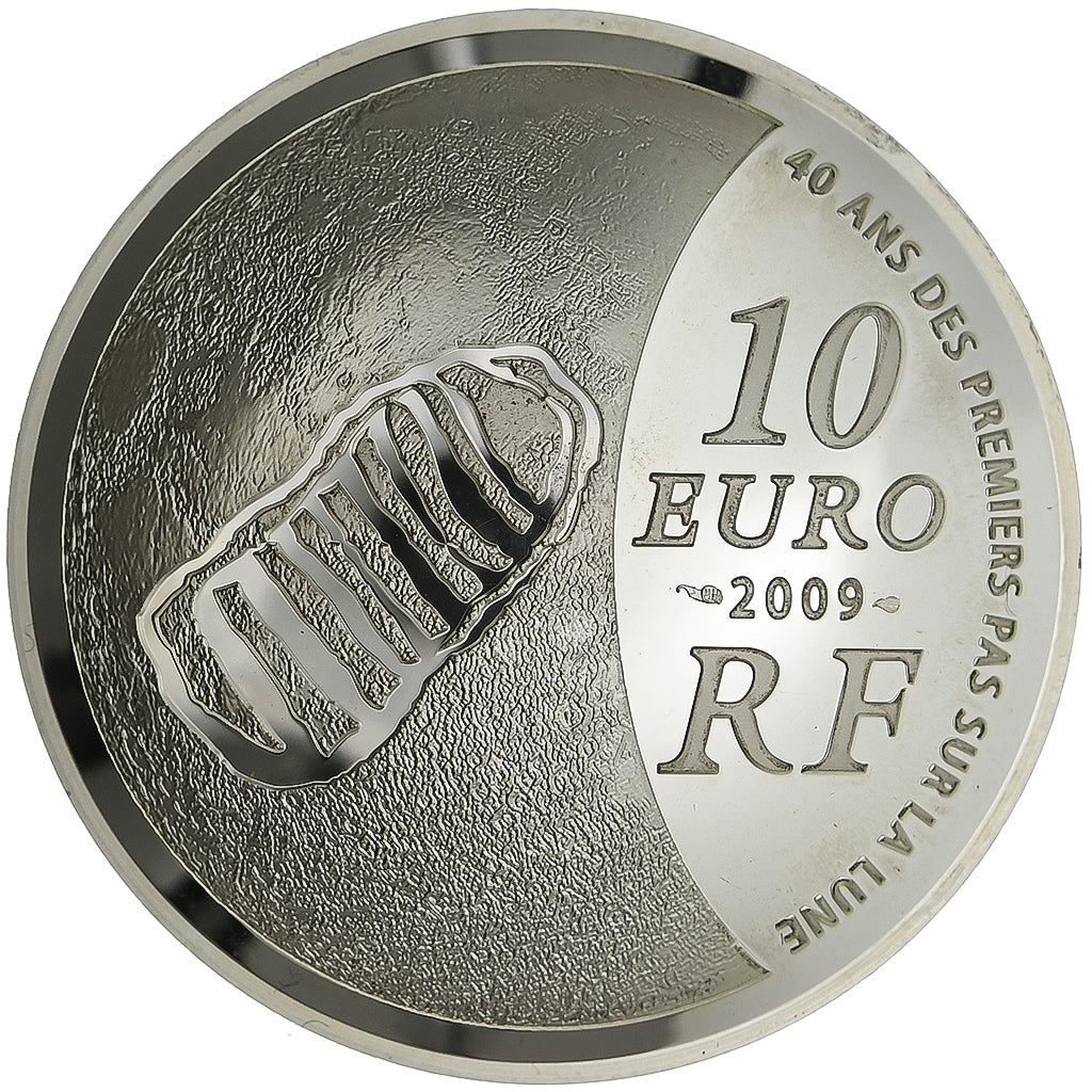 Frankrijk, 10 Euro, 40 ans des premiers pas sur la lune, Proof, 2009, Paris