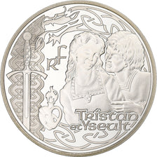 France, 10 Euro, Tristan & Yseult, Proof, 2015, Paris, Silver, MS(63)