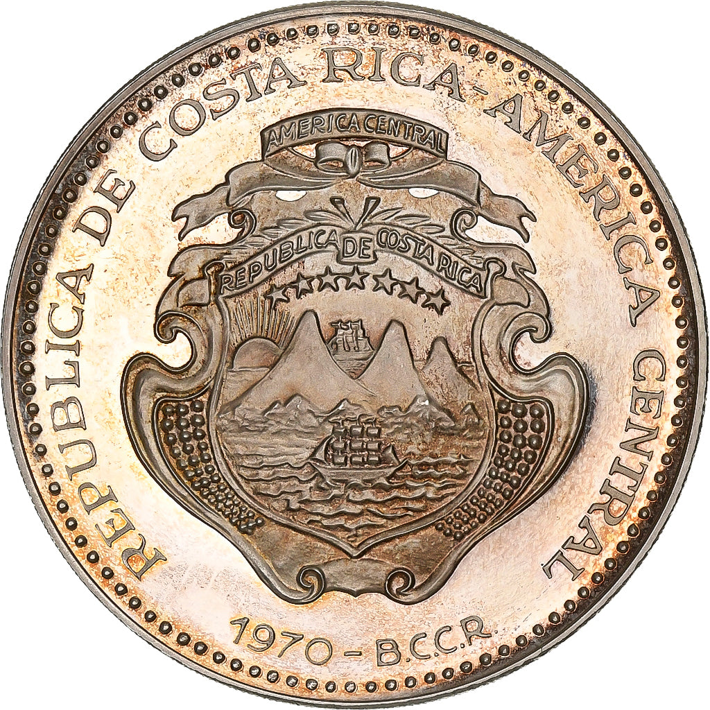 Costa Rica, 20 Colones, La Vénus De Milo, 1970, Silver, MS(63), KM:193