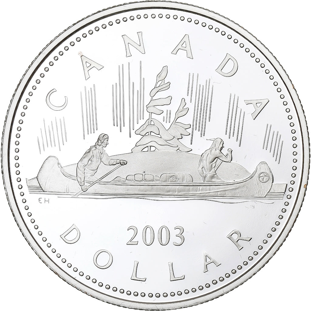 Canadá, Elizabeth II, Dollar, 2003, Royal Canadian Mint, Prata, MS(63), KM:473