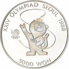 Corée du Sud, 5000 Won, XXIV OLYMPIAD SEOUL 1988, 1986, Seoul, Argent, SPL
