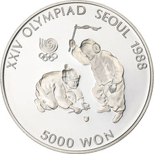 COREA DEL SUD, 5000 Won, XXIV OLYMPIAD SEOUL 1988, 1988, Seoul, Argento, SPL