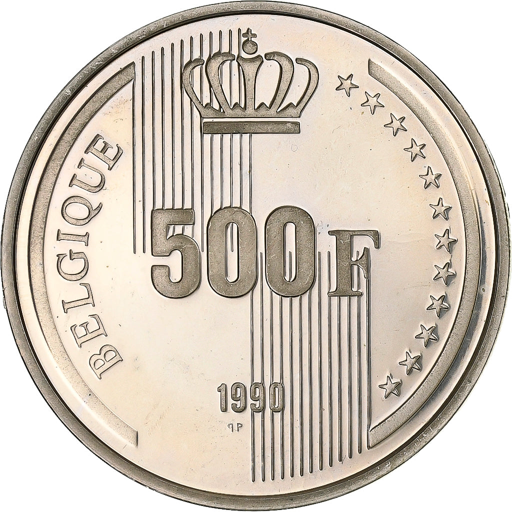 Belgien, Baudouin I, 500 Francs, 500 Frank, 1990, Brussels, Silber, UNZ, KM:179