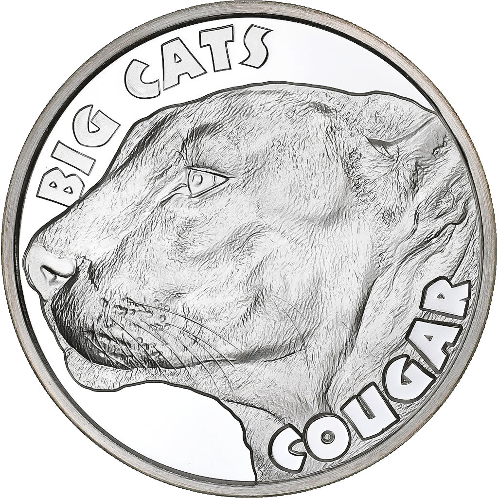 Sierra Leona, 20 Dollars, 2020, Félins - Cougar, Plata, SC