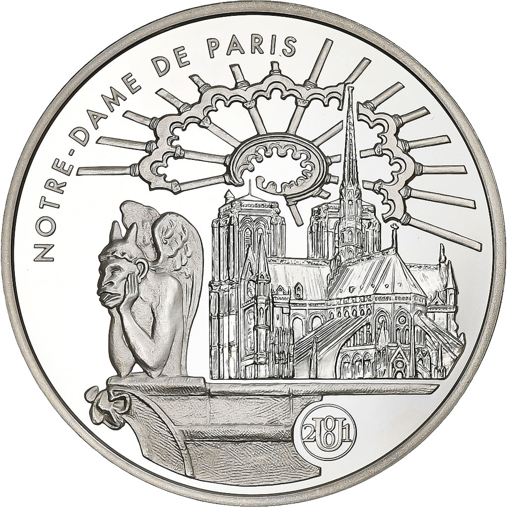 Frankreich, 10 Francs, Notre Dame de Paris, 2001, Paris, Silber, UNZ, KM:1272