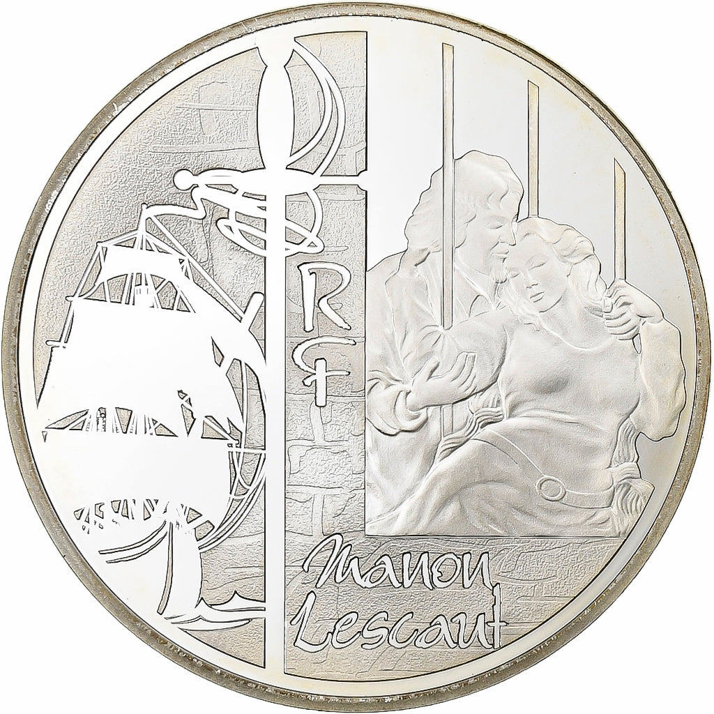France, 10 Euro, Manon Lescaut, Proof, 2015, Paris, Silver, MS(63)