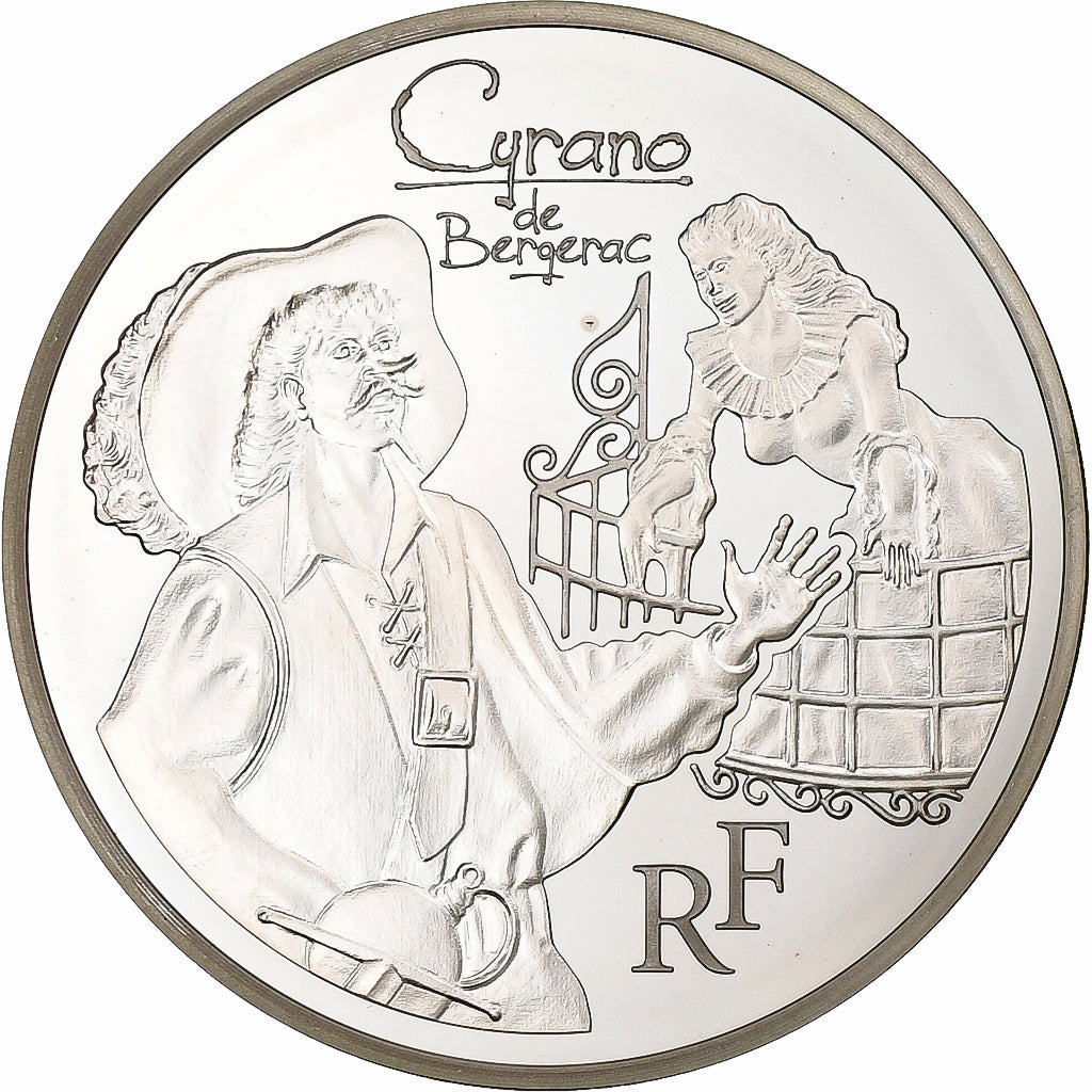 Frankrijk, 10 Euro, Edmond Rostand, Proof, 2012, Paris, Zilver, UNC-