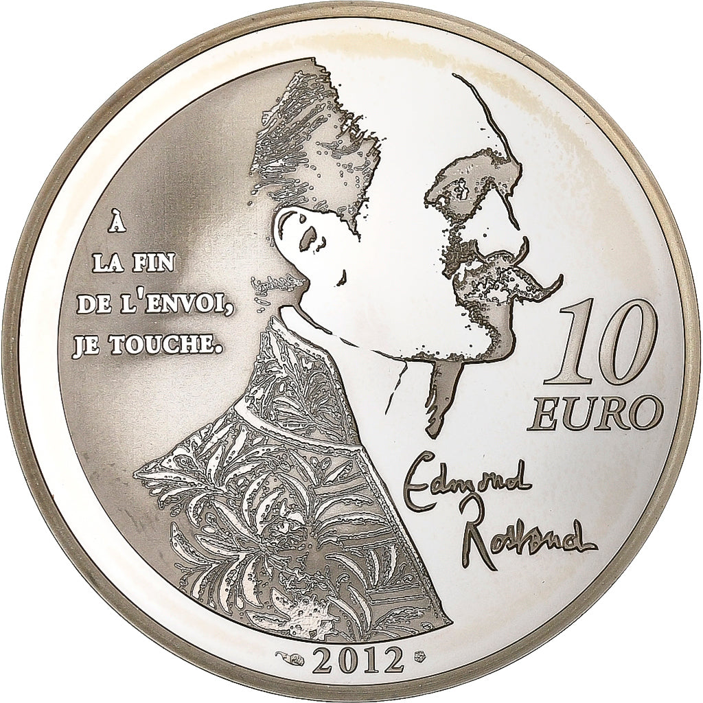 Frankrijk, 10 Euro, Edmond Rostand, Proof, 2012, Paris, Zilver, UNC-