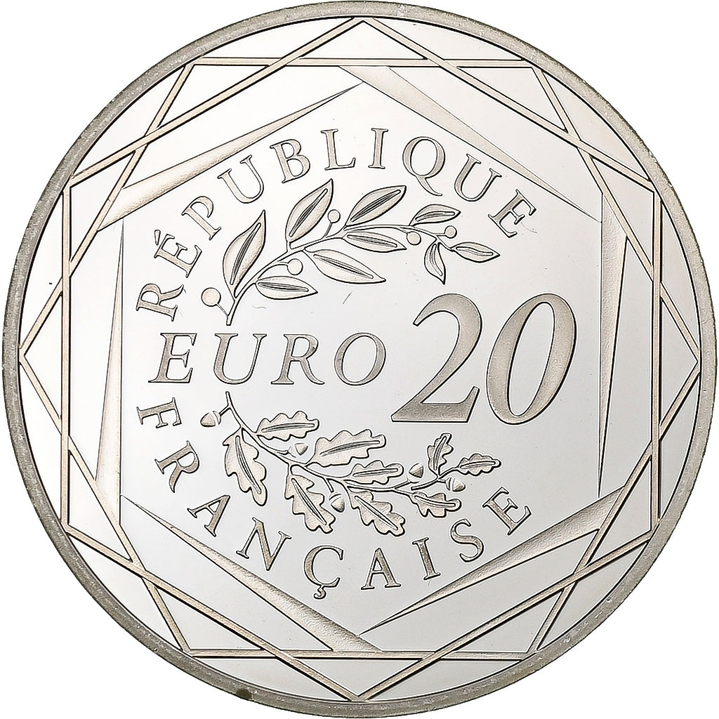 França, 20 Euro, Liberté, Proof, 2017, Paris, Prata, MS(63)
