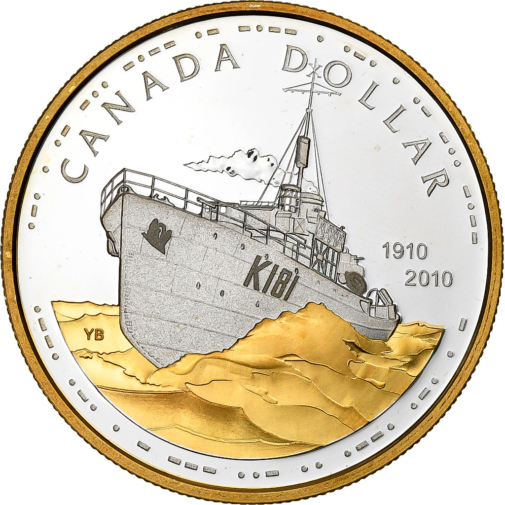 Canada, Elizabeth II, Dollar, 2010, Ottawa, Proof, Silver and Gold, MS(63)