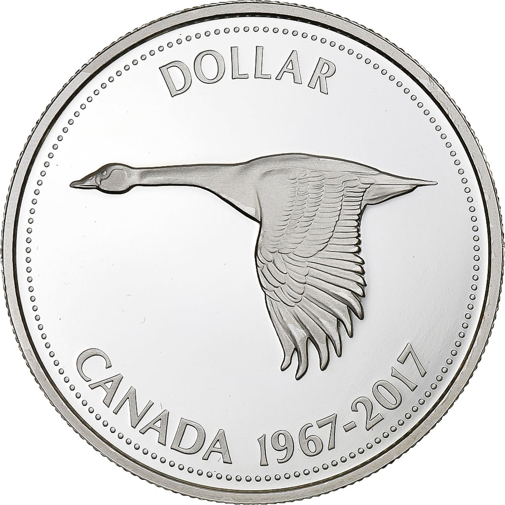 Canadá, Elizabeth II, Dollar, 2017, Ottawa, Prueba, Plata, SC